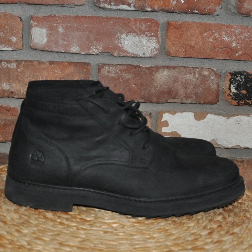 Timberland Squall Canyon Chukka Boots Waterproof Black Leather Lace Up A26M3